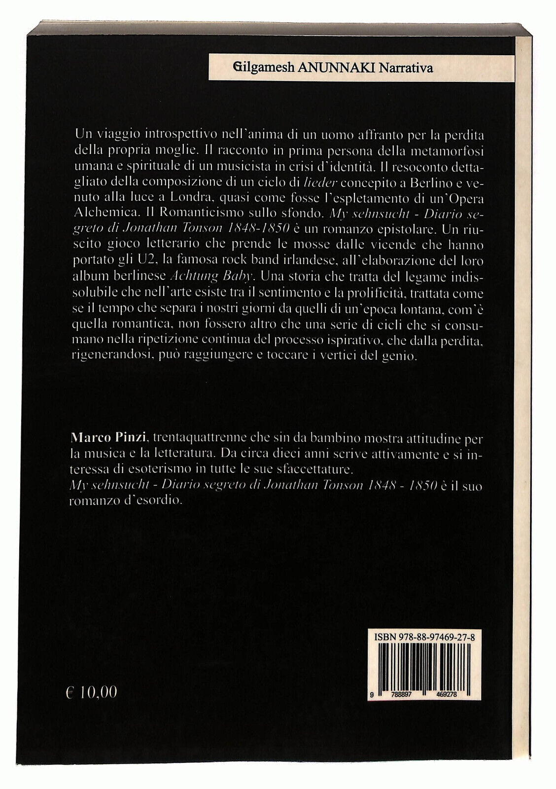 EBOND My Sehnsucht Diario Segreto Di Jonathan Jonson Di M. Pinzi Libro LI027053