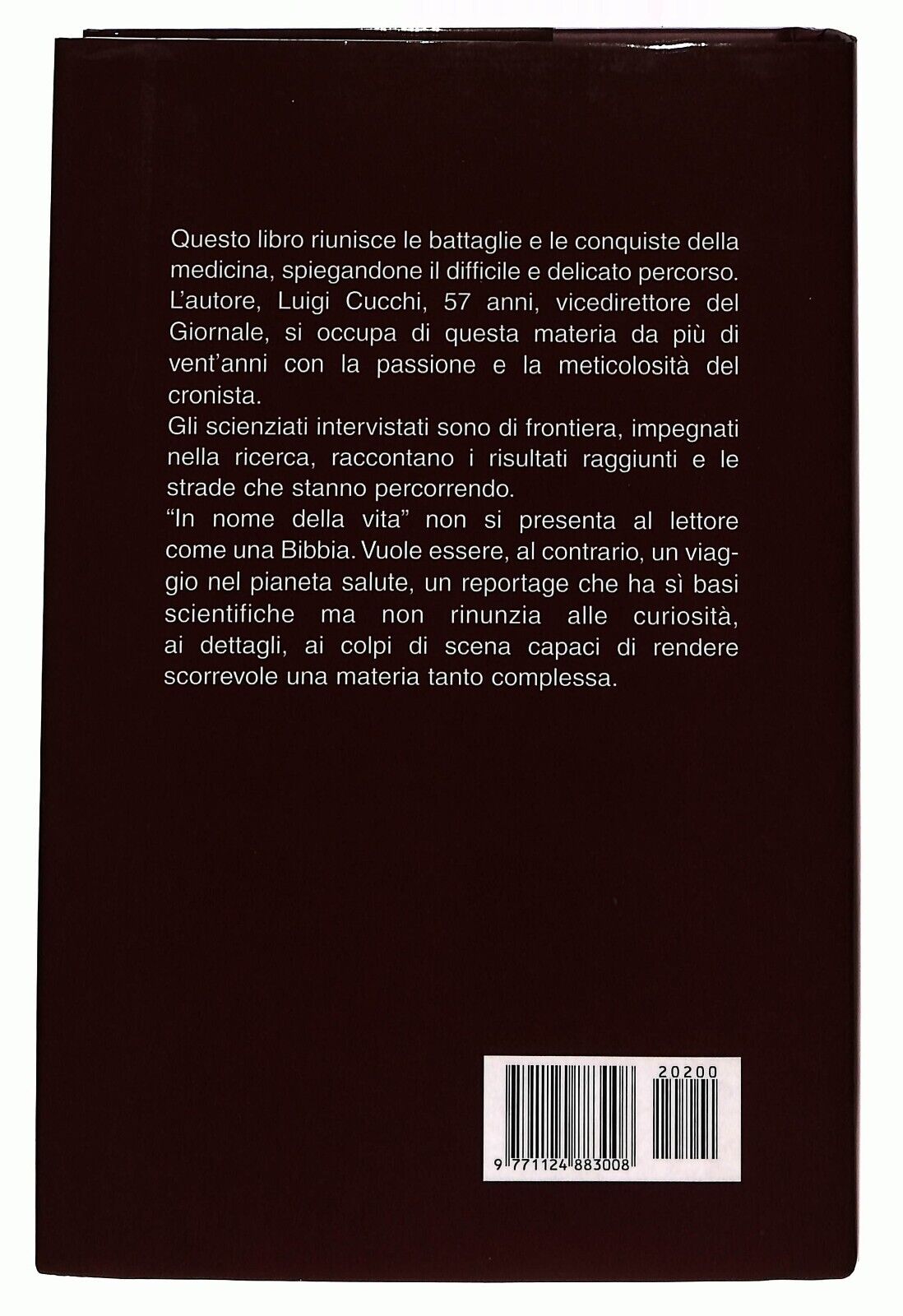 EBOND In Nome Della Vita Luigi Cucchi Il Giornale 2003 Libro LI027354