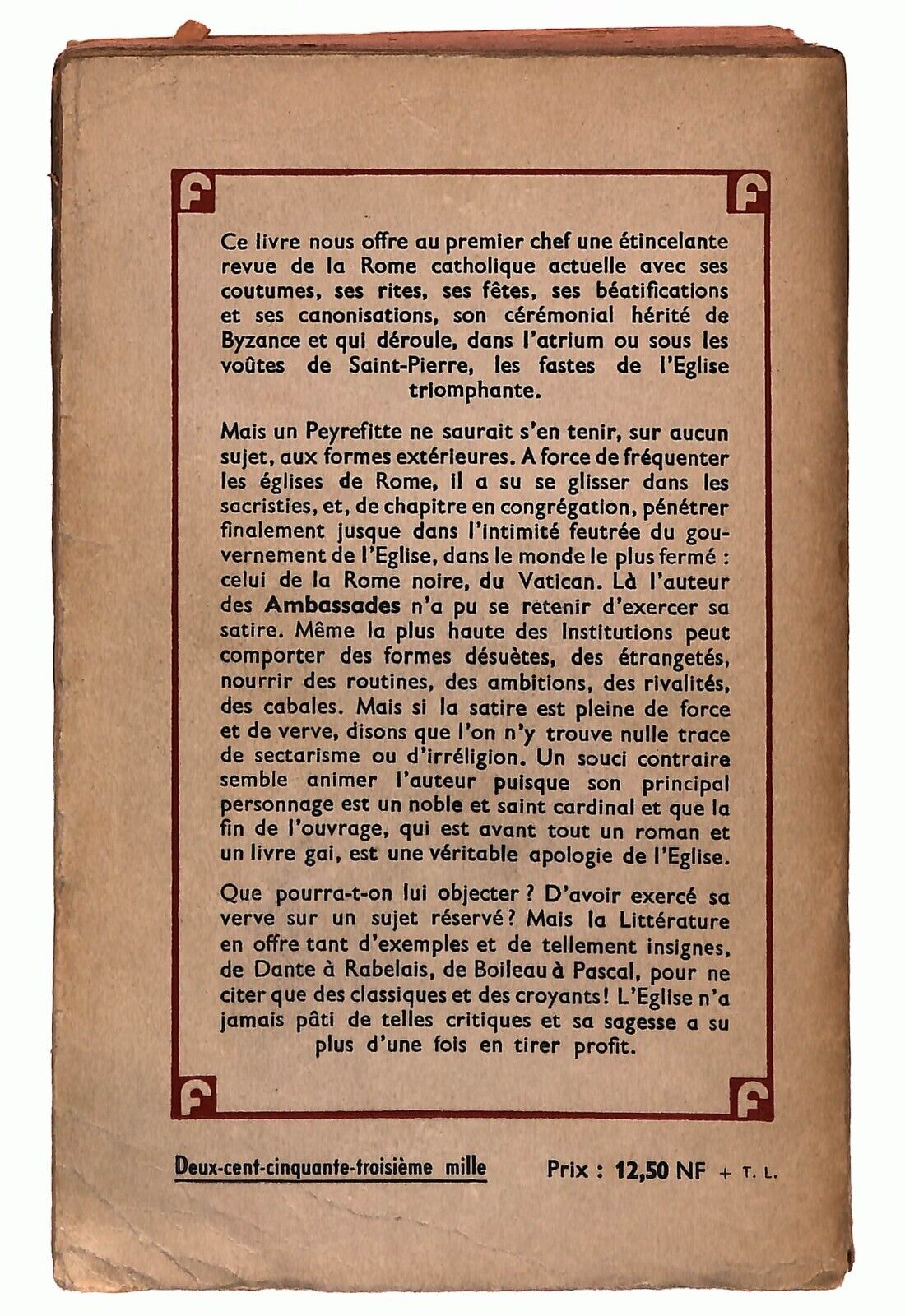 EBOND Les Cles De Saint Pierre Roger Peyrefitte Flammarion 1955 Libro LI027654