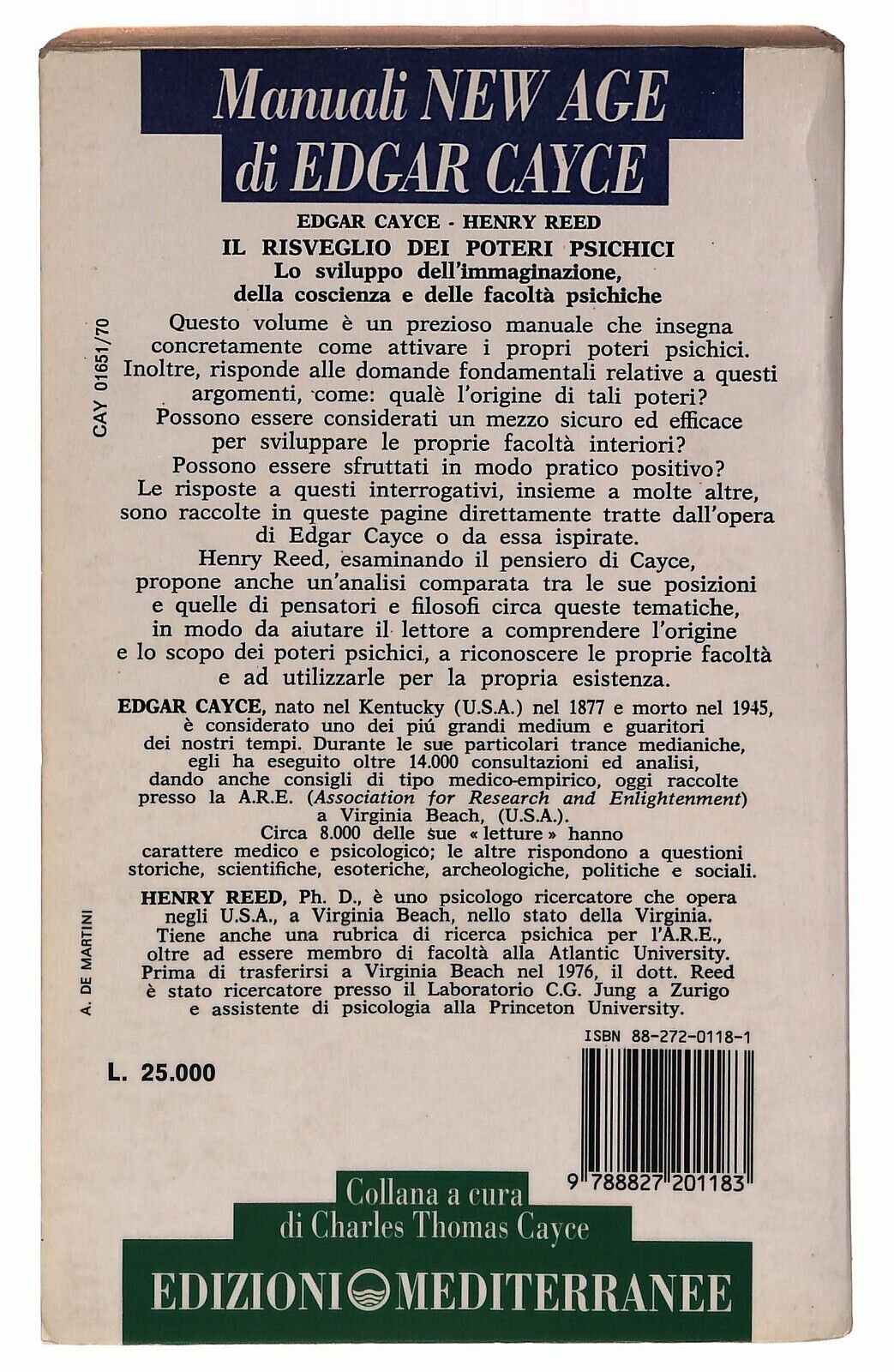 EBOND Il Risveglio Dei Poteri Psichici Henry Reed Mediterranee Libro LI027852