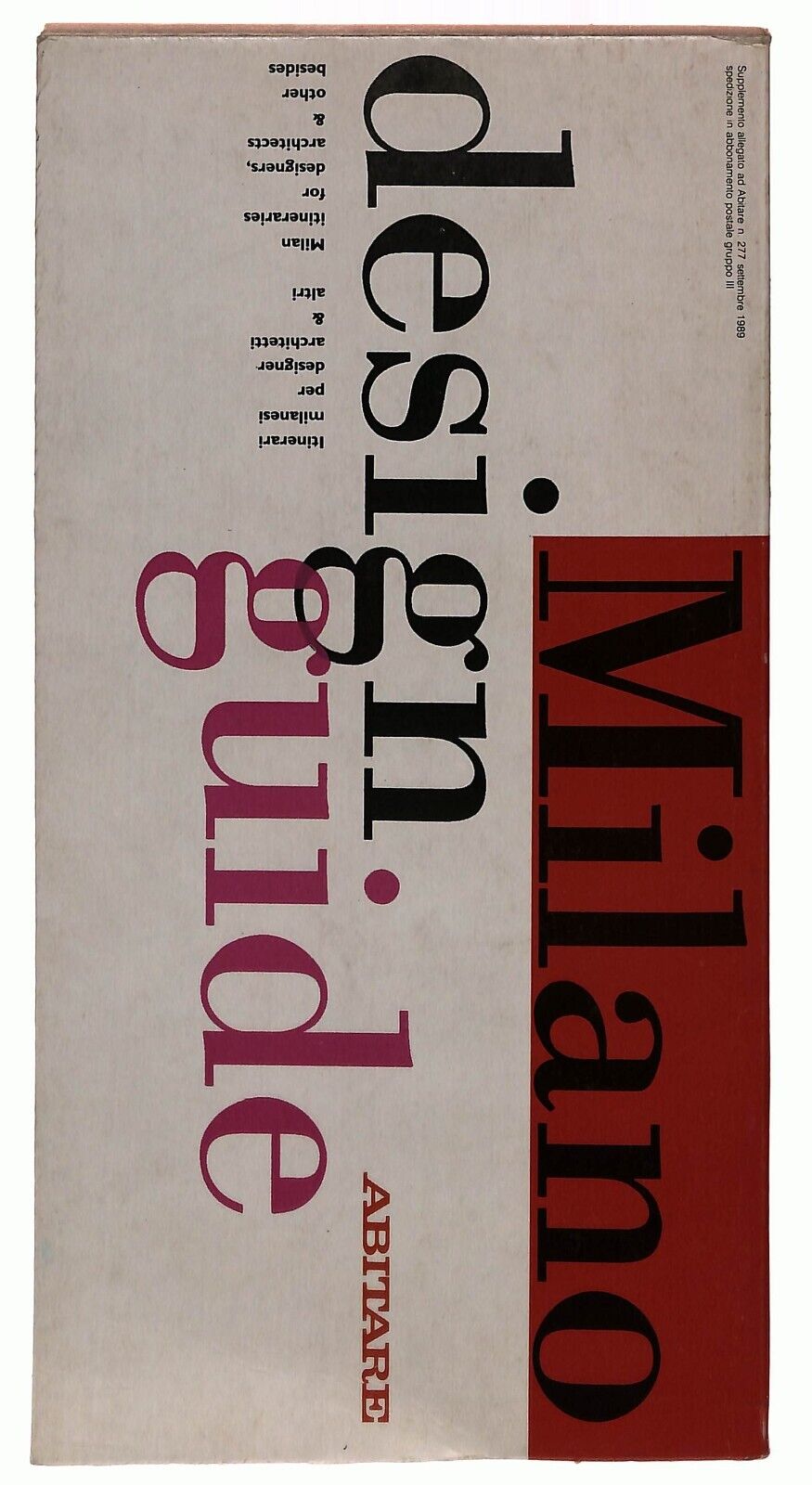 EBOND Lupi Milano Design Guide Abitare 1989 Libro LI027921