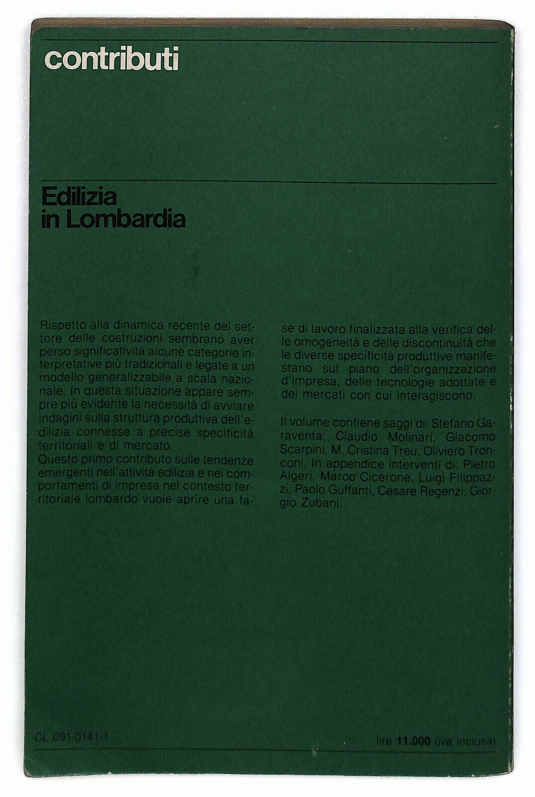 EBOND Edilizia In Lombardia Contributi 11 Edizioni Lavoro Libro LI028059