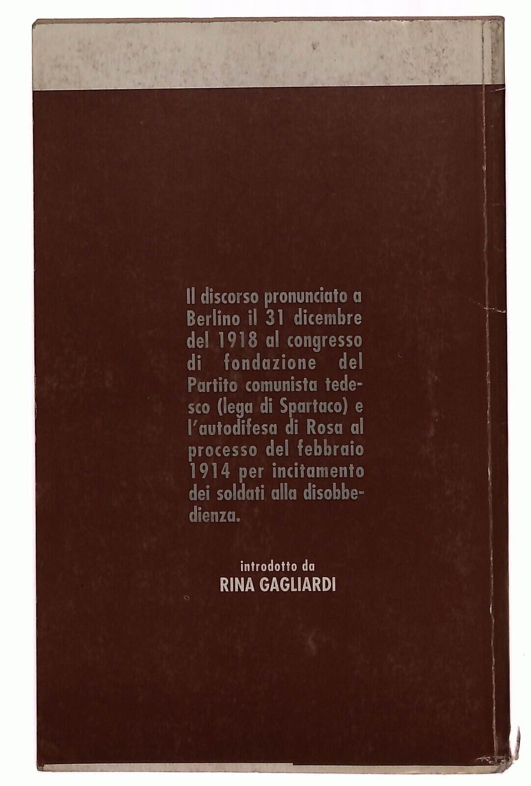 EBOND Il Programma Di Spartaco Rosa Luxemburg Manifestolibri 1995 Libro LI028310