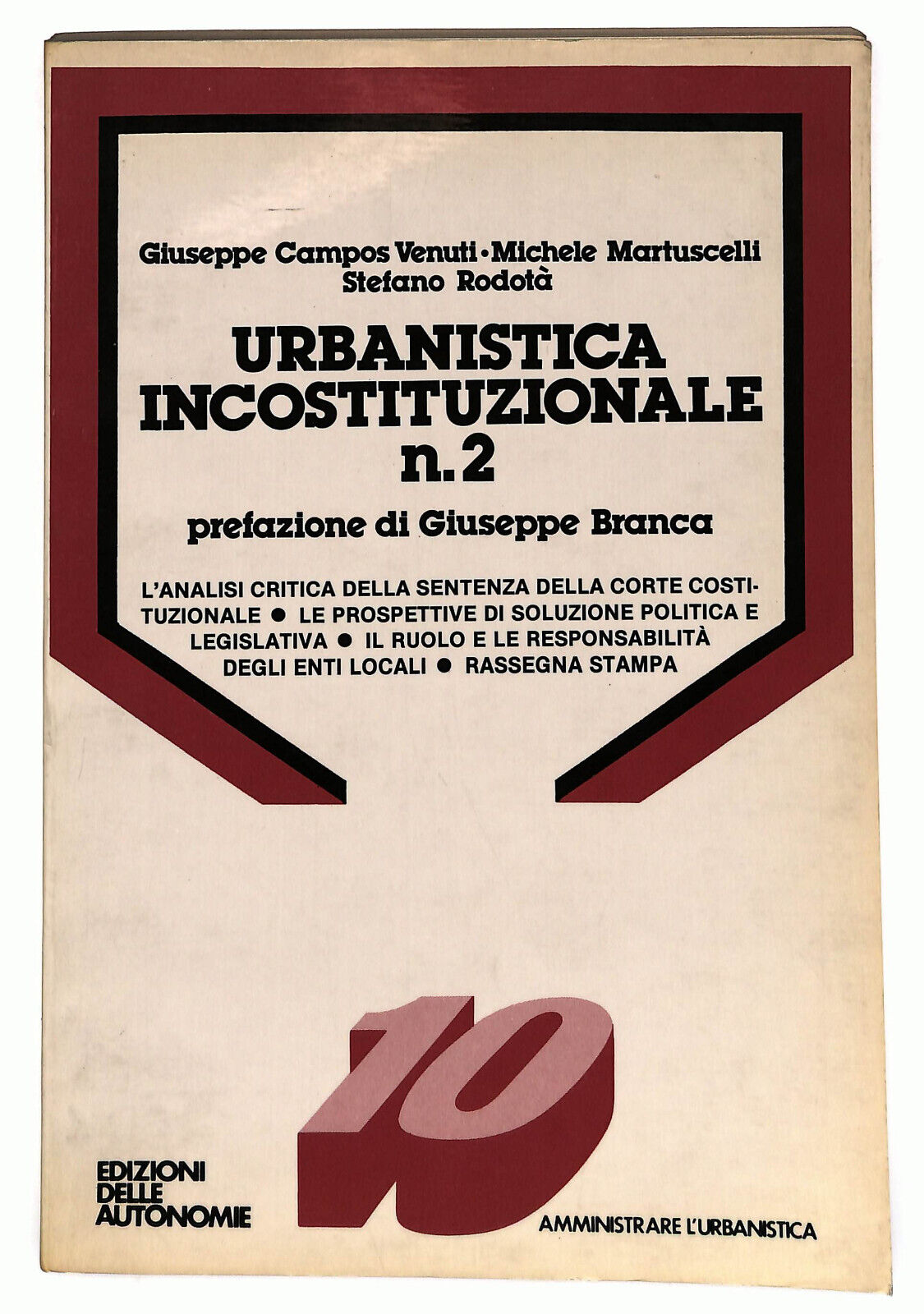 EBOND Urbanistica Inconstituzionale N. 2 Libro LI028366