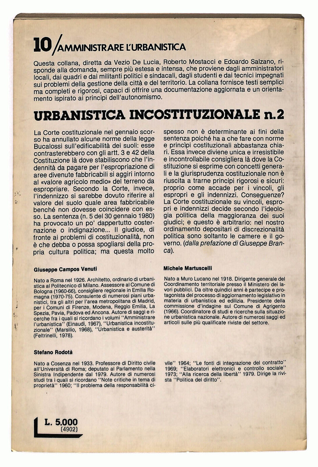 EBOND Urbanistica Inconstituzionale N. 2 Libro LI028366