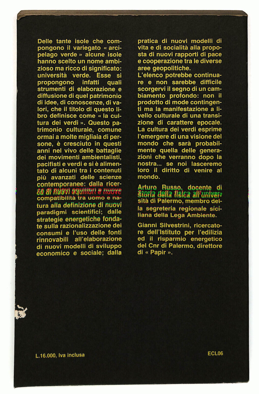 EBOND La Cultura Dei Verdi Franco Angeli 1987 Libro LI028708