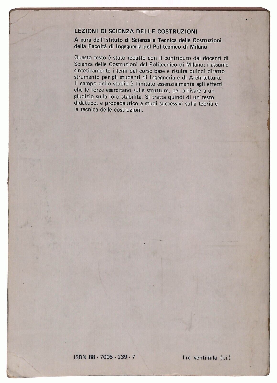 EBOND Lezioni Di Scienza Delle Costruzioni Clup 1977 Libro LI028956