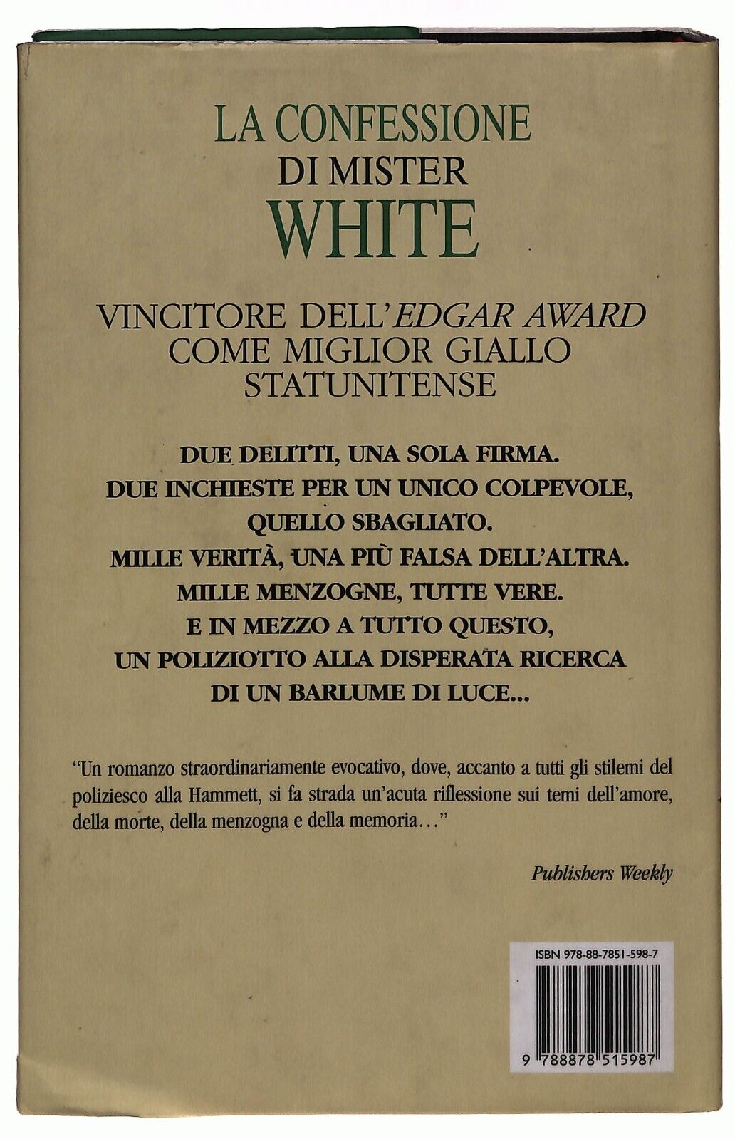 EBOND La Confessione Di Mister White Libro LI029061