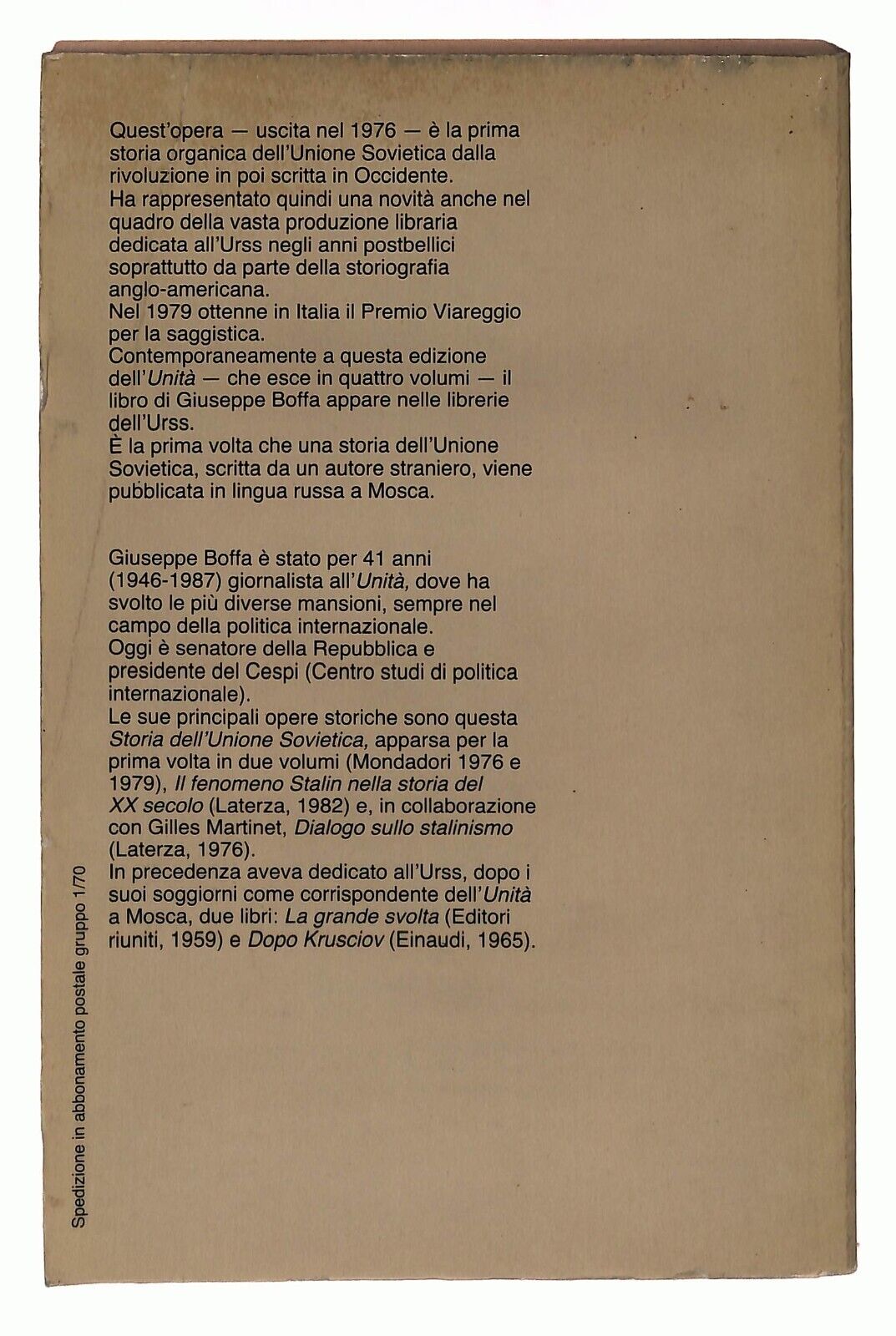 EBOND Storia Dell'unione Sovietica 1917-1927 G. Boffa Unita 1990 Libro LI029216