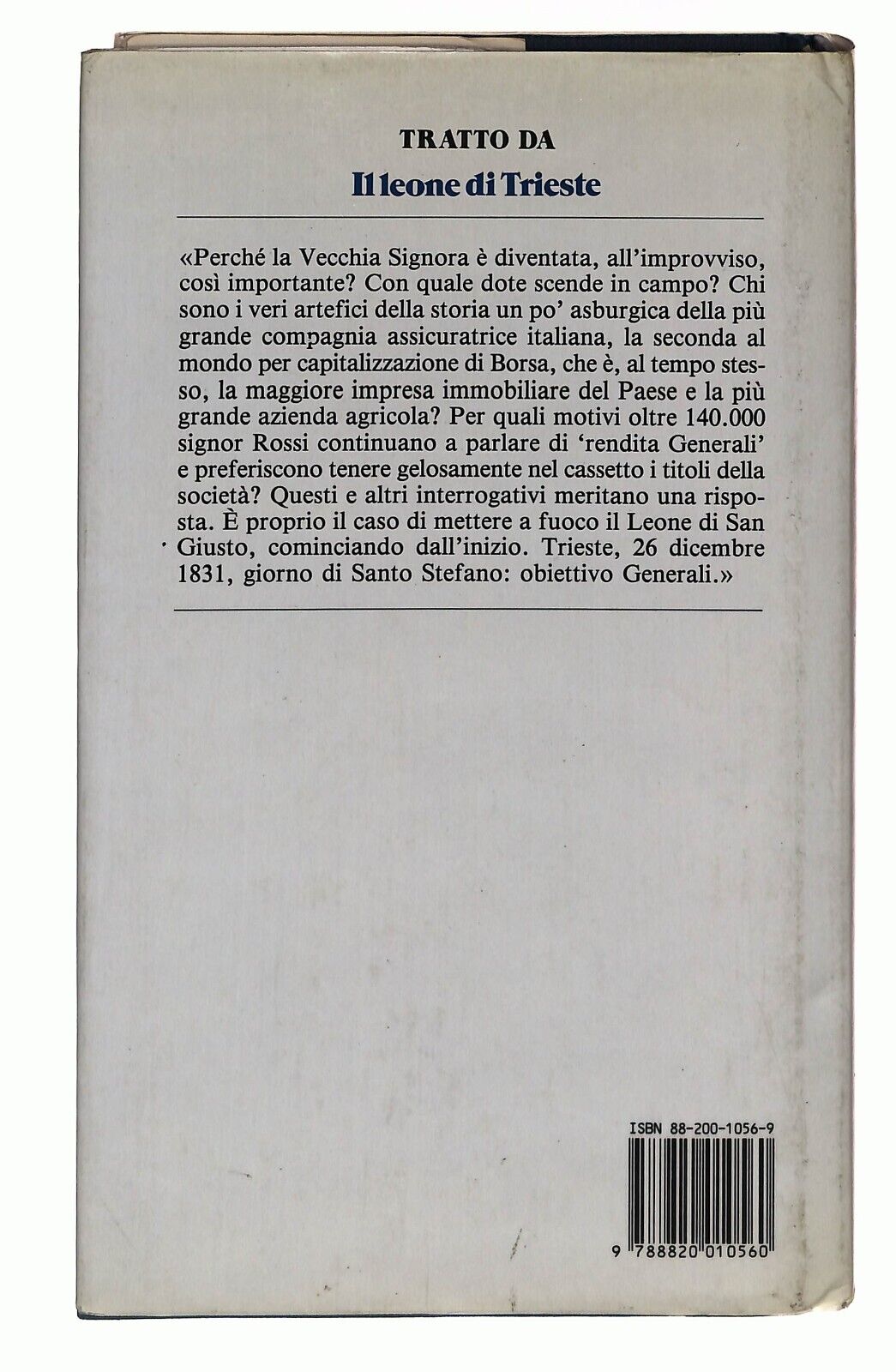 EBOND Il Leone Di Trieste Storia Delle Assicurazioni Generali Libro LI029367