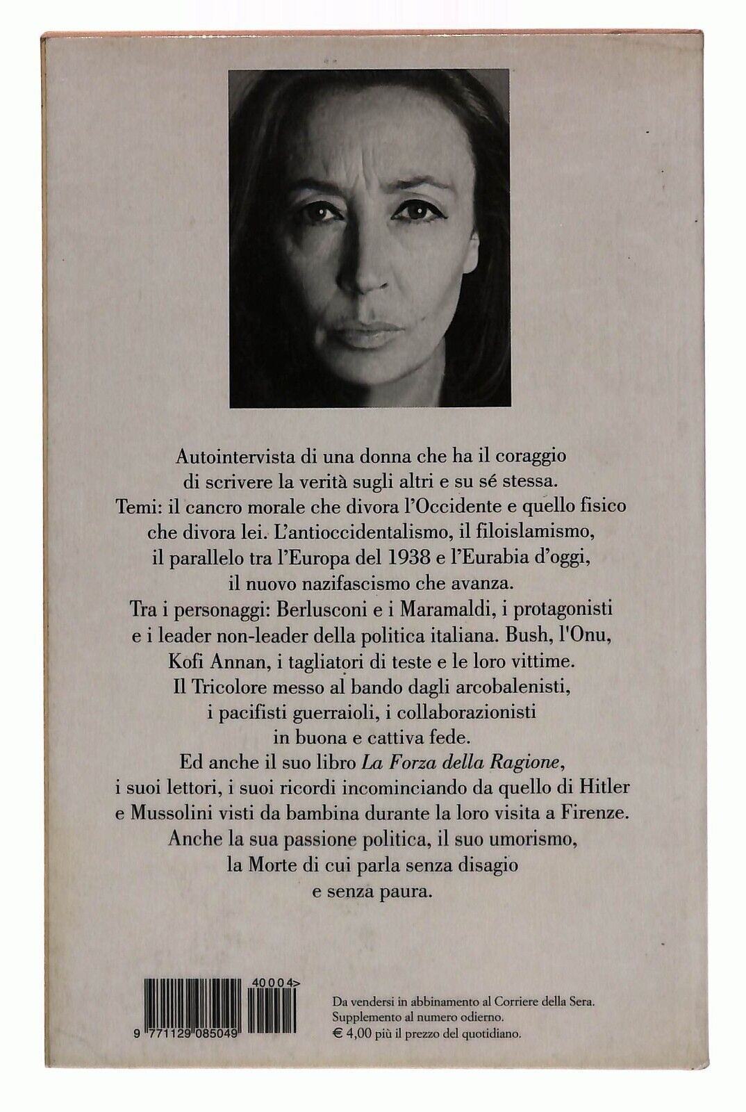 EBOND Oriana Fallaci Intervista Oriana Fallaci Corriere Sera 2004 Libro LI029407