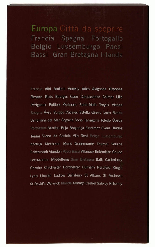 EBOND Europa Citta Da Scoprire Vol. 1 Touring Club Italiano Libro LI029505