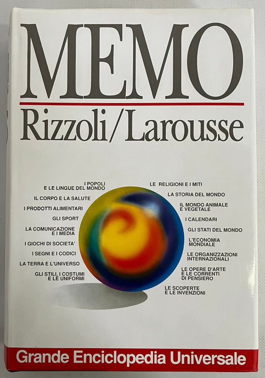 EBOND Memo Rizzoli/larousse Grande Enciclopedia Universale 1992 Libro LI029701