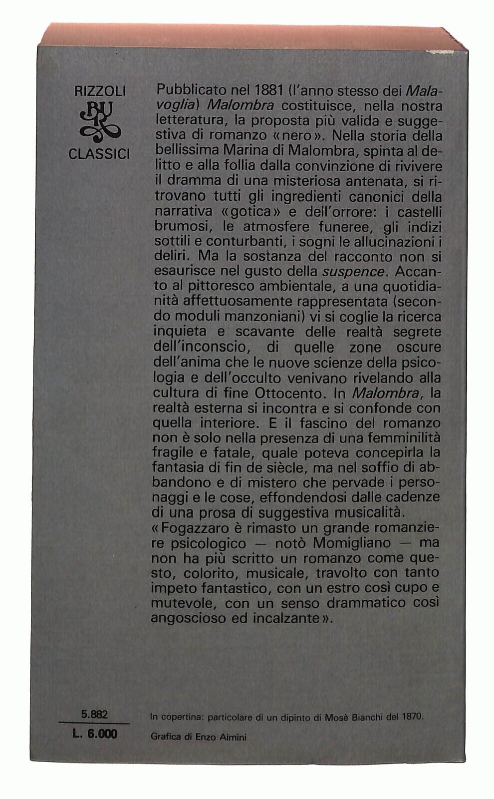 EBOND Malombra Antonio Fogazzaro Rizzoli 1982 Libro LI029858