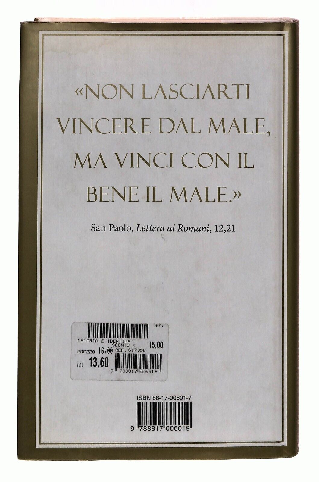 EBOND Giovanni Paolo Ii Memoria e Identita Libro LI030114