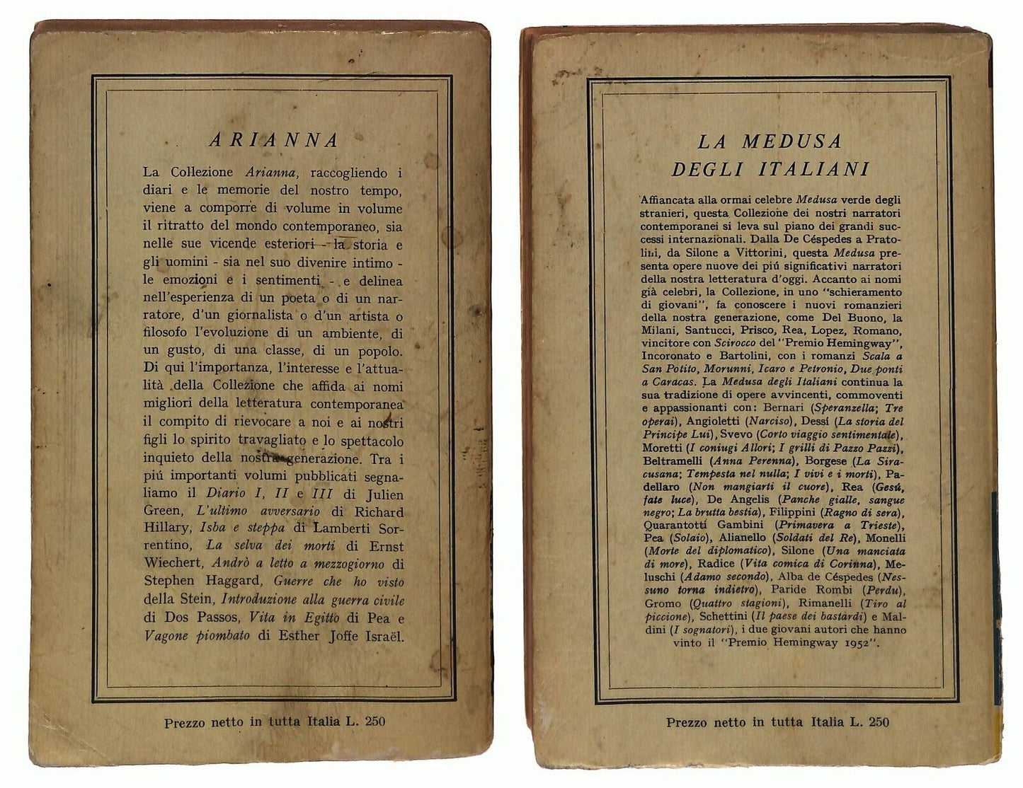 EBOND Nuova York John Dos Passos Vol. 1 e Vol.2 Mondadori 1953 Libro LI030154