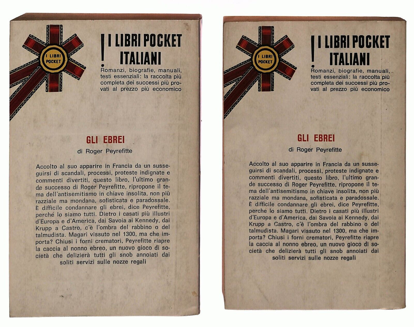 EBOND Gli Ebrei Vol 1 e Vol. 2 R. Peyrefitte Longanesi 1972 Libro LI030210