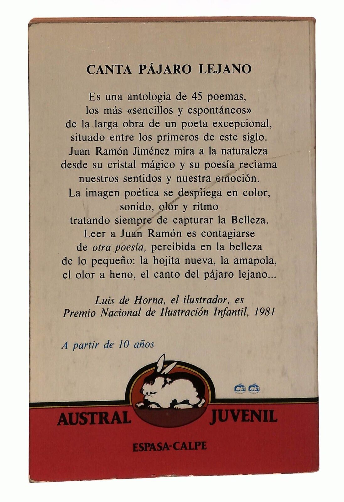 EBOND Canta Pajaro Lejano J.r. Jimenez 1982 Spagnolo Libro LI030216