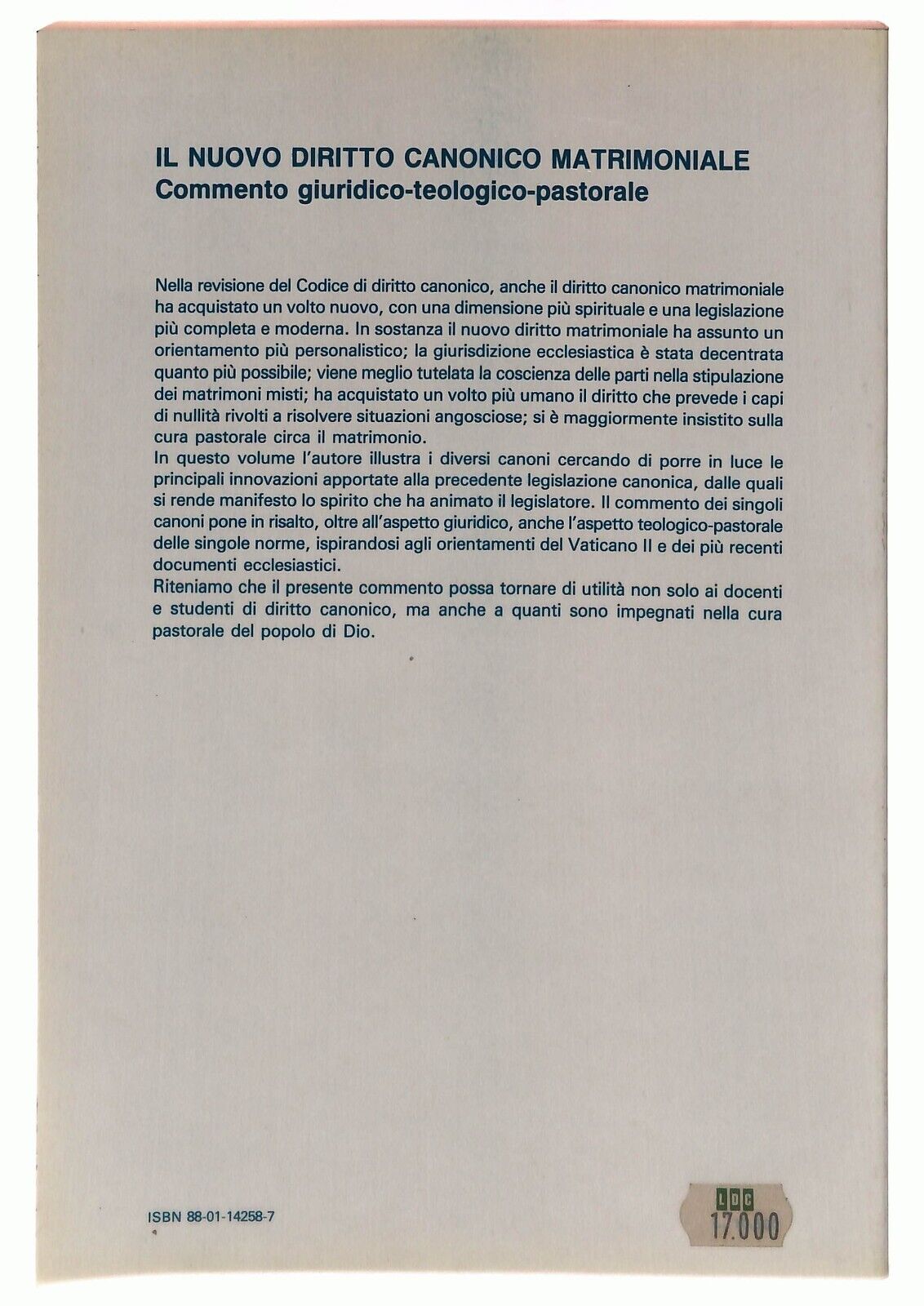 EBOND Il Nuovo Diritto Canonico Matrimoniale Libro LI030251