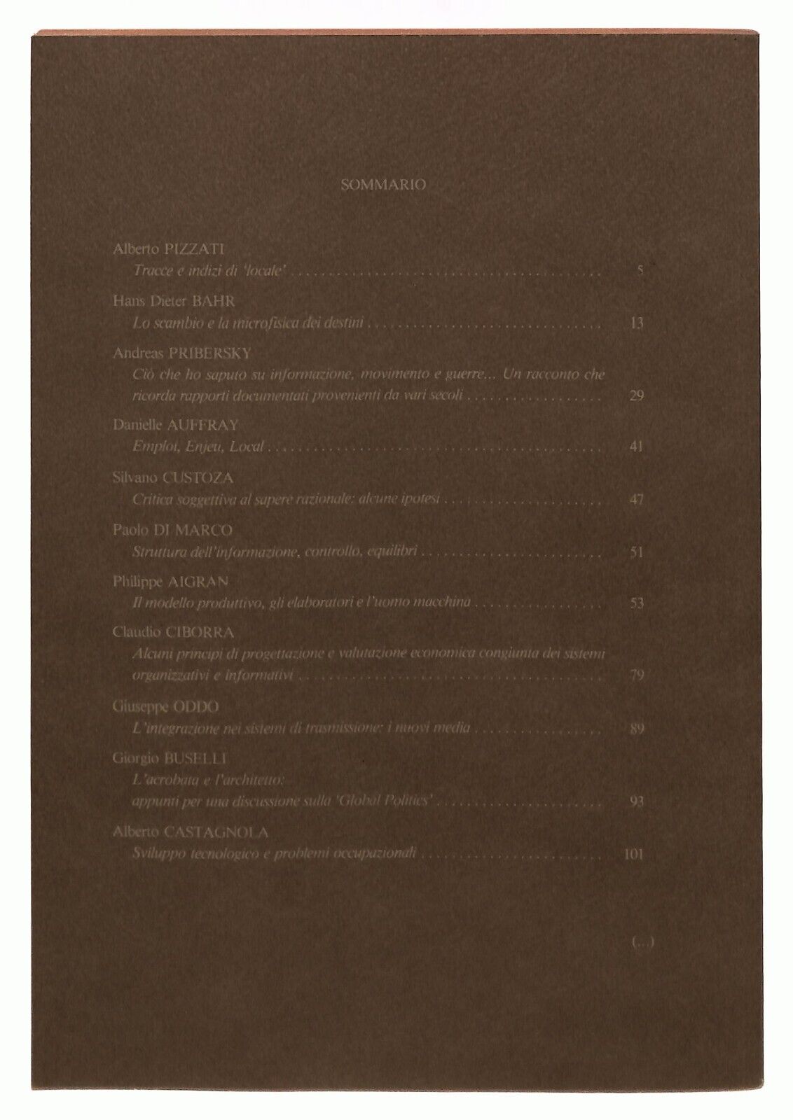 EBOND Tema Il Territorio Le Macchine L'architettura 1983 Libro LI030508