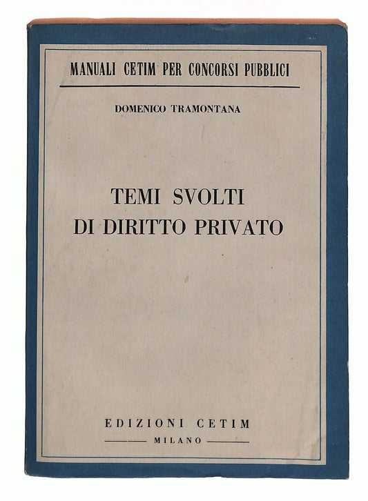 EBOND Temi Svolti Di Diritto Privato D. Tramontana Manuali Cetim Libro LI030776