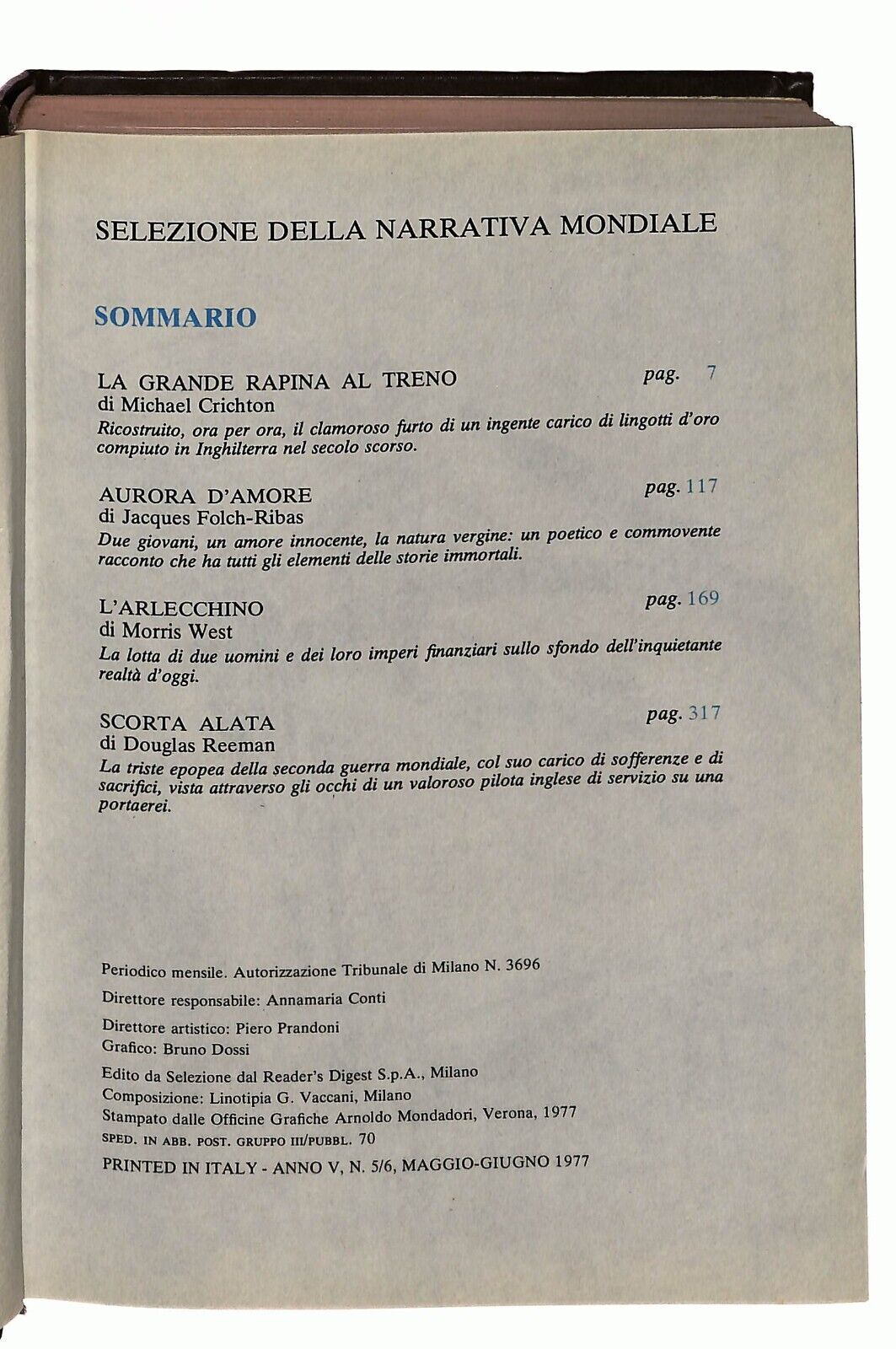 EBOND Selezione La Grande Rapina Al Treno - Aurora D'amore 1977 Libro LI030907