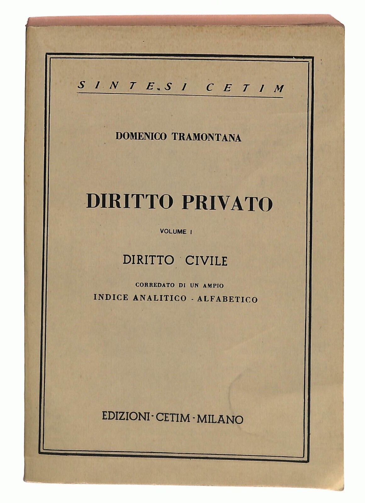 EBOND Diritto Privato Vol 1 Diritto Civile D. Tramontana Cetim Libro LI030911