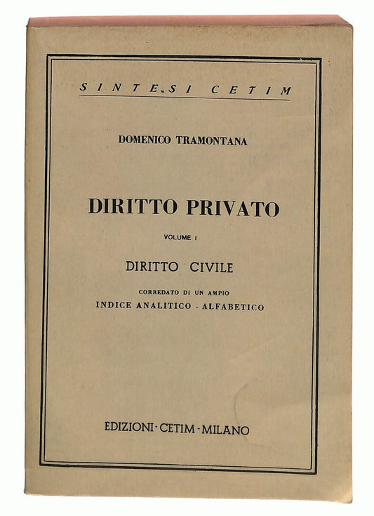 EBOND Diritto Privato Vol 1 Diritto Civile D. Tramontana Cetim Libro LI030911