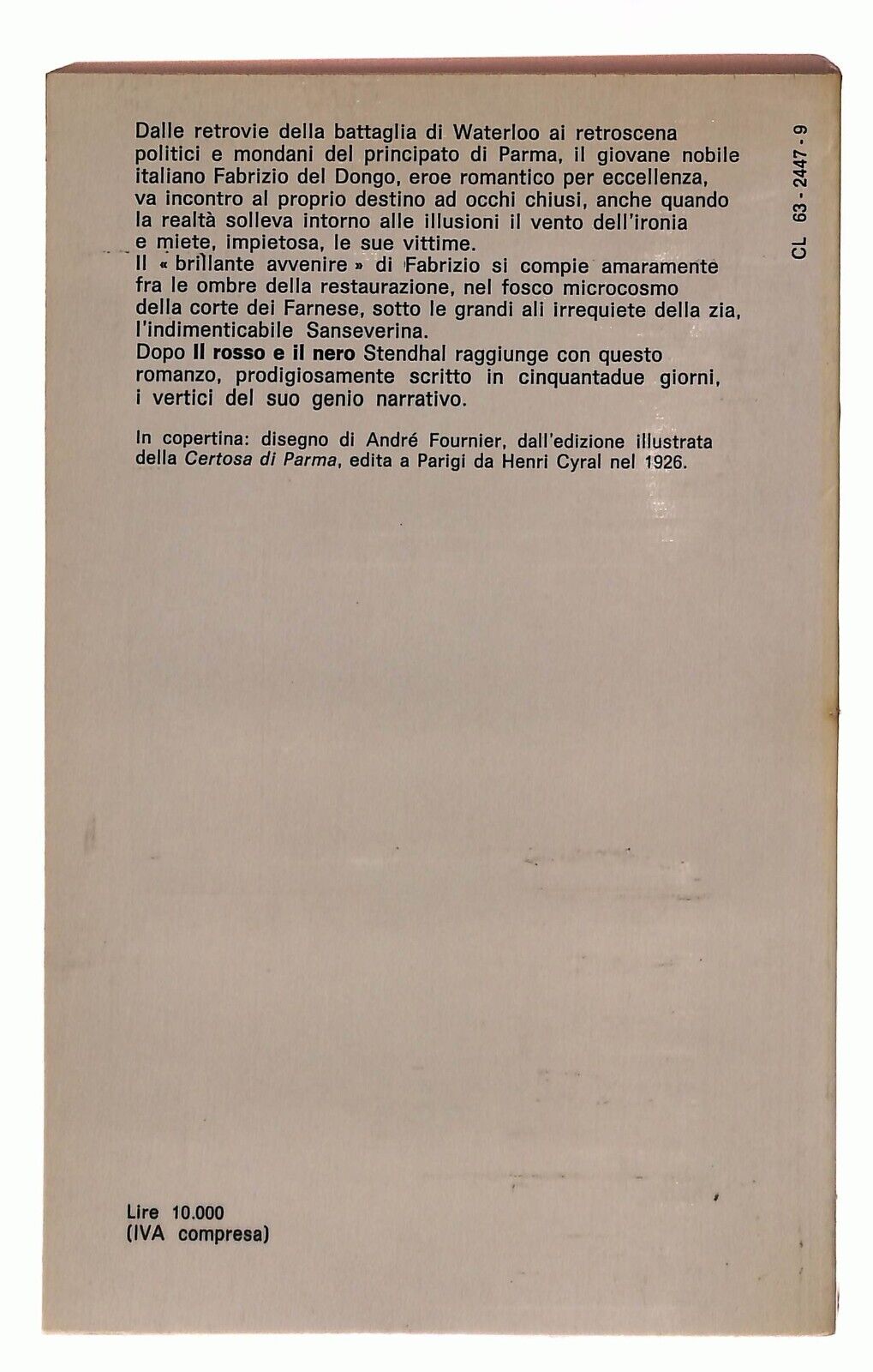 EBOND La Certosa Di Parma Stendhal Ed. Riuniti 1982 Libro LI031211