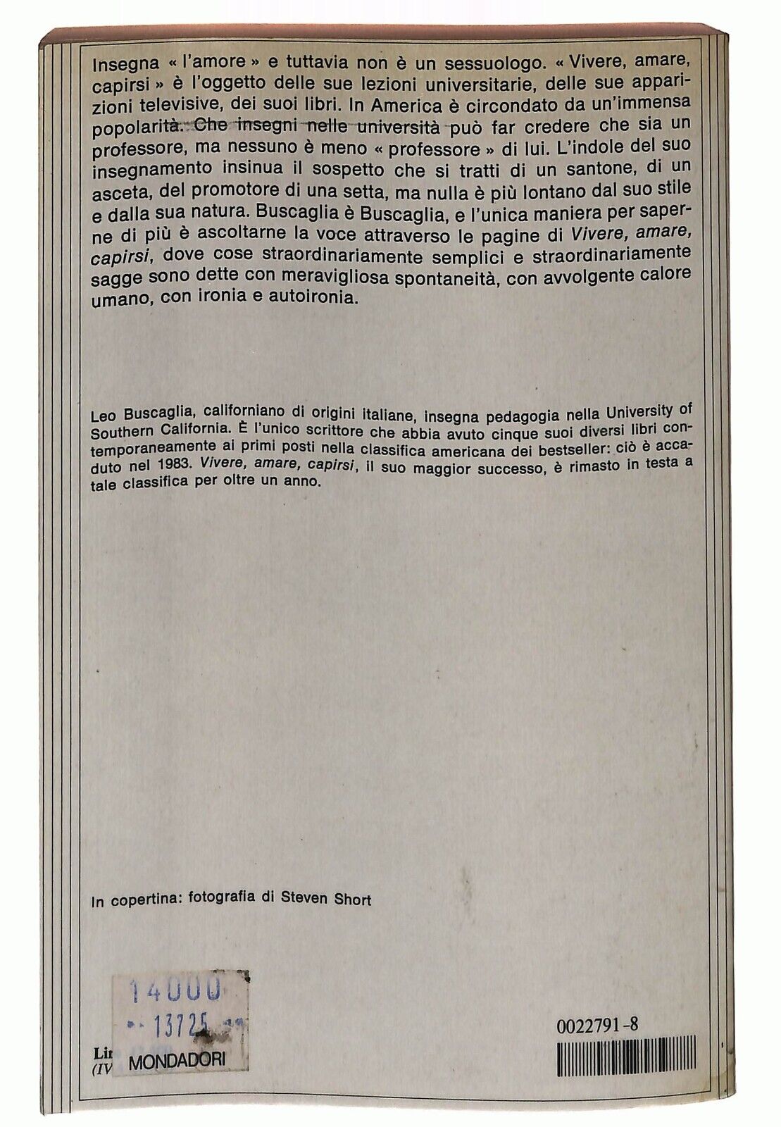 EBOND Vivere, Amare, Capirsi Leo Buscaglia Mondadori 1984 Libro LI031263