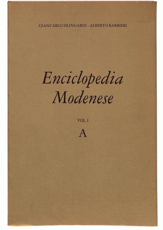 EBOND Enciclopedia Modenese A Vol. 1 G.silingardi A.barbieri 1990 Libro LI031455