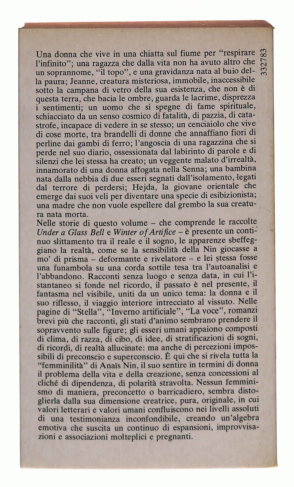 EBOND La Voce Anais Nin Bompiani 1981 Libro LI031613