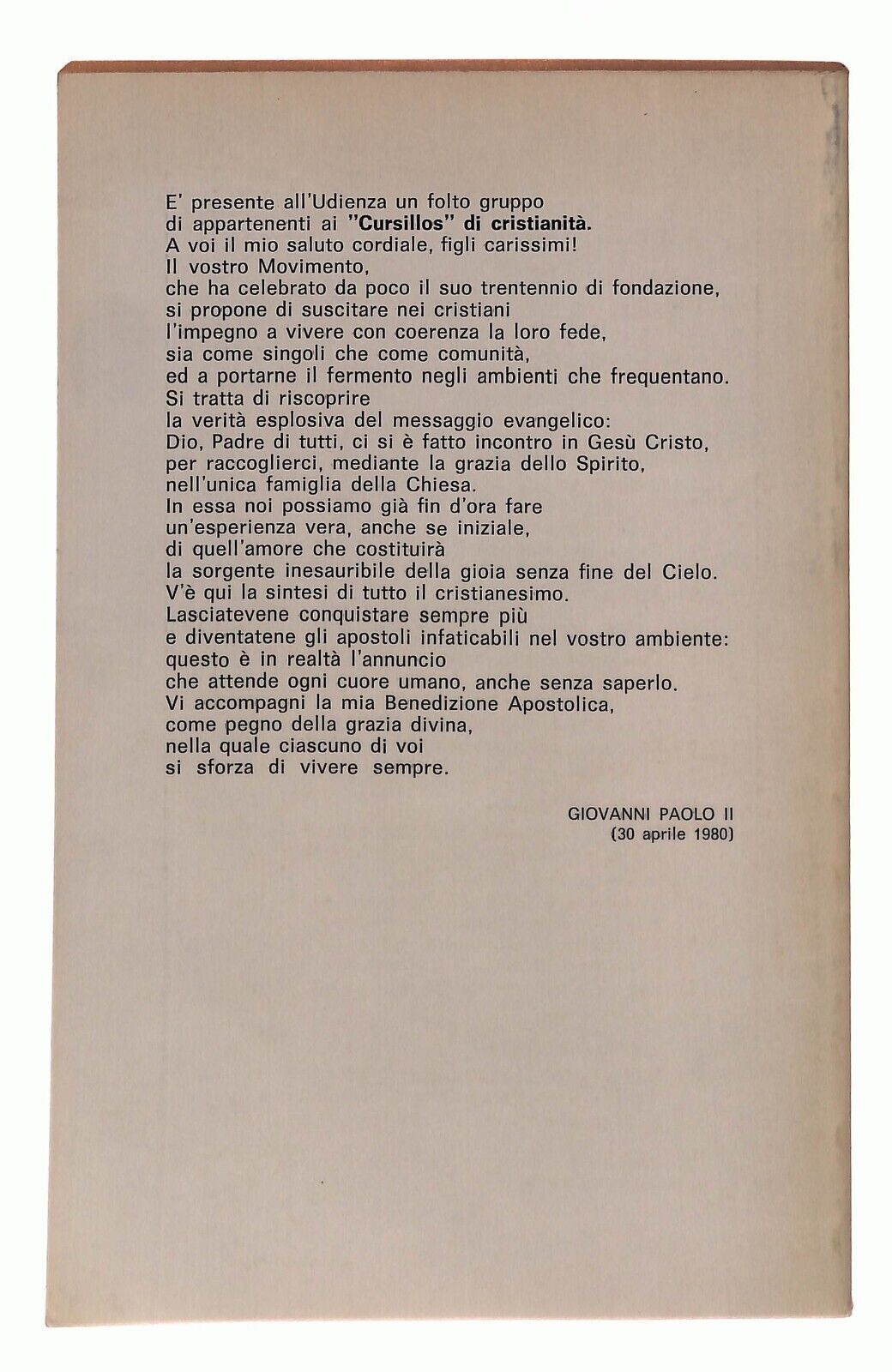 EBOND Guida Dei Responsabili Della Ultreya Vol.1 1980 Libro LI031704