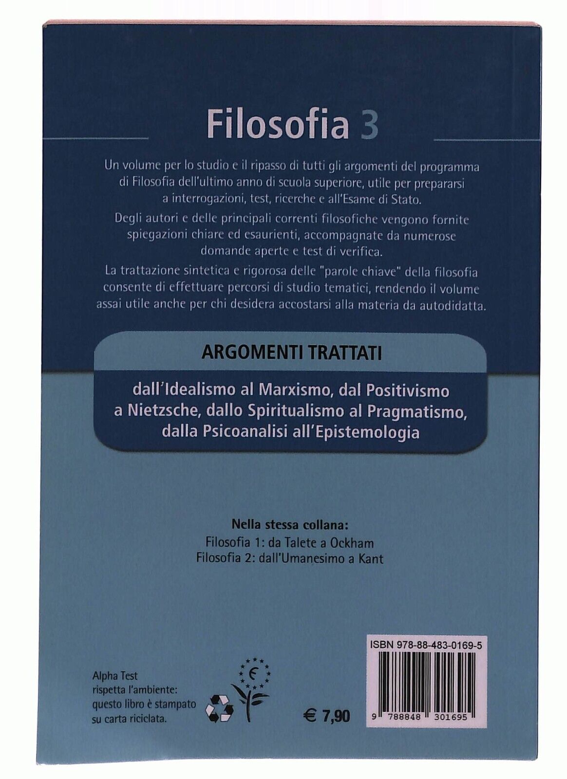 EBOND Filosofia 3 Sintesi Alpha Test 2012 Libro LI031818