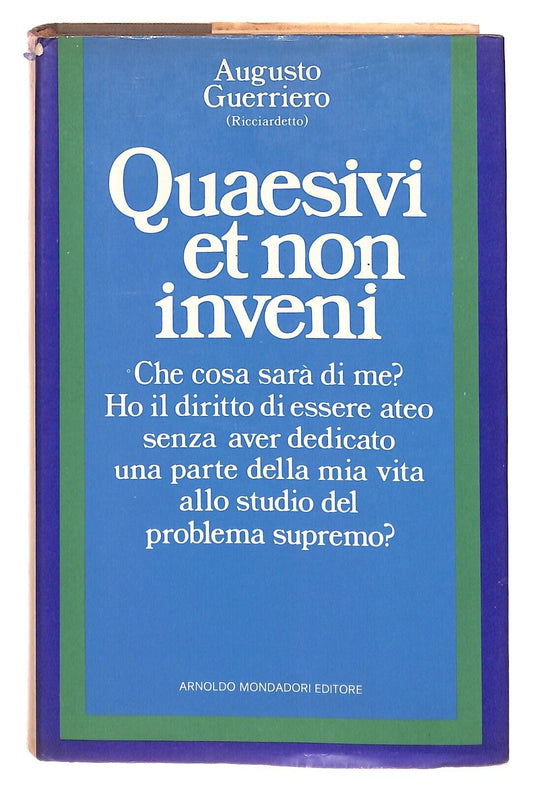 EBOND Quaesivi Et Non Inveni A. Guerriero Mondadori 1973 Libro LI031857