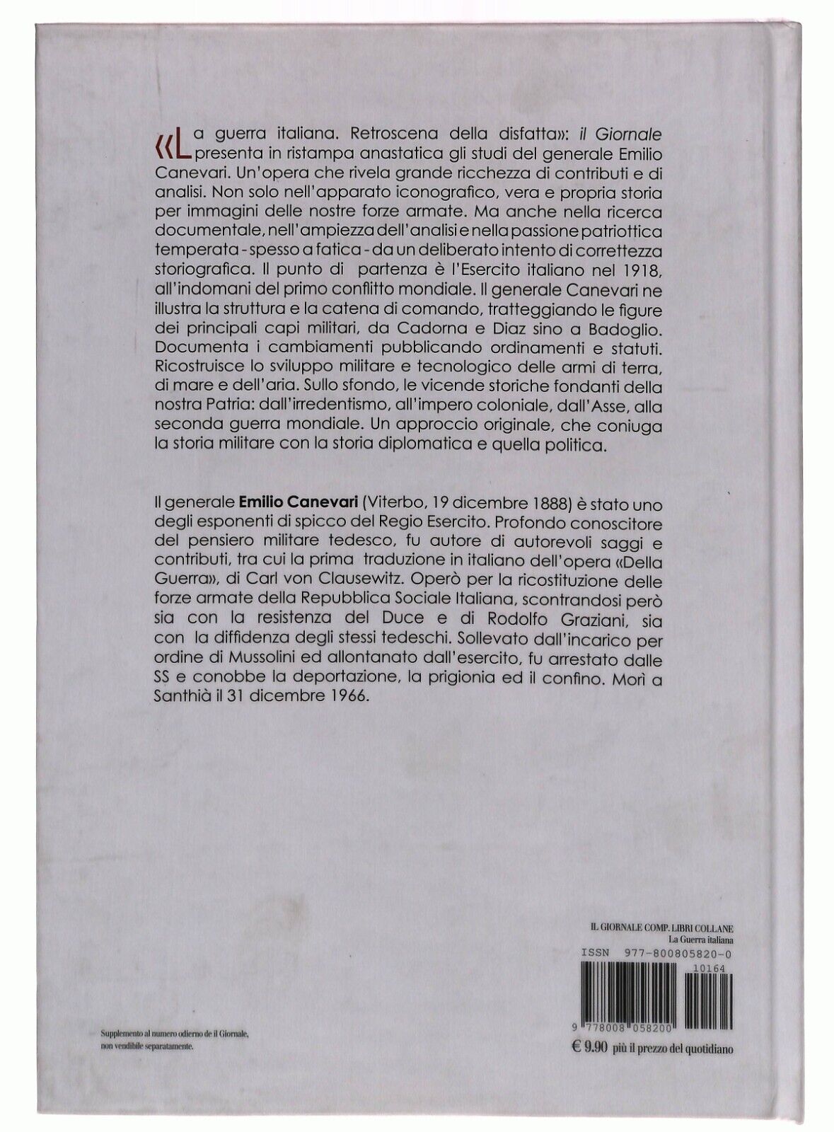 EBOND La Guerra Italiana Retroscena Della Disfatta V.2 E.canevari Libro LI031962