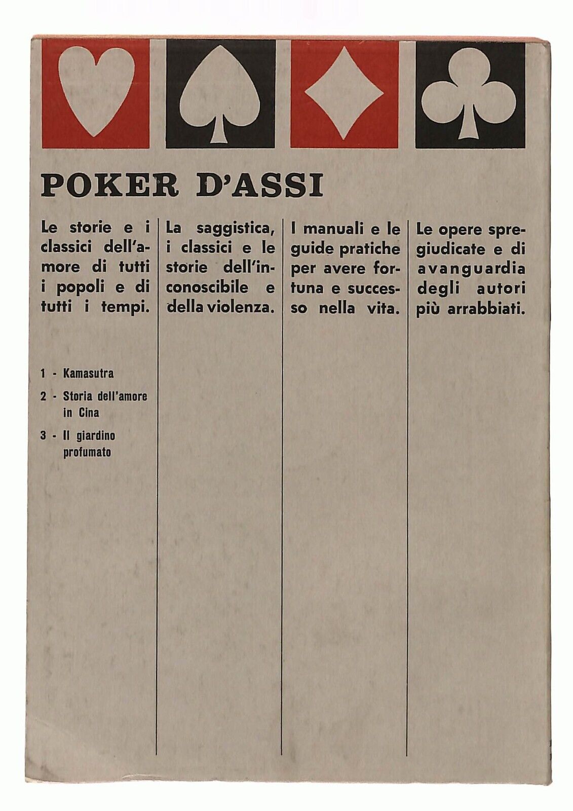 EBOND Kamasutra Poker D'assi 1966 Libro LI032364