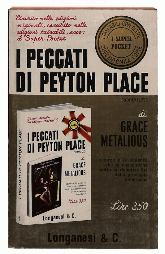 EBOND I Peccati Di Peyton Place Grace Metalious Longanesi 1966 Libro LI032415