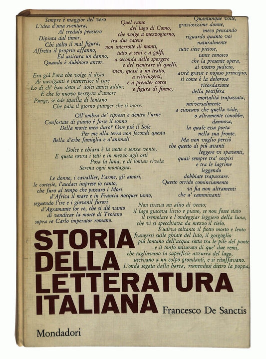 EBOND Storia Della Letteratura Italiana De Sanctis Mondadori 1961 Libro LI032658