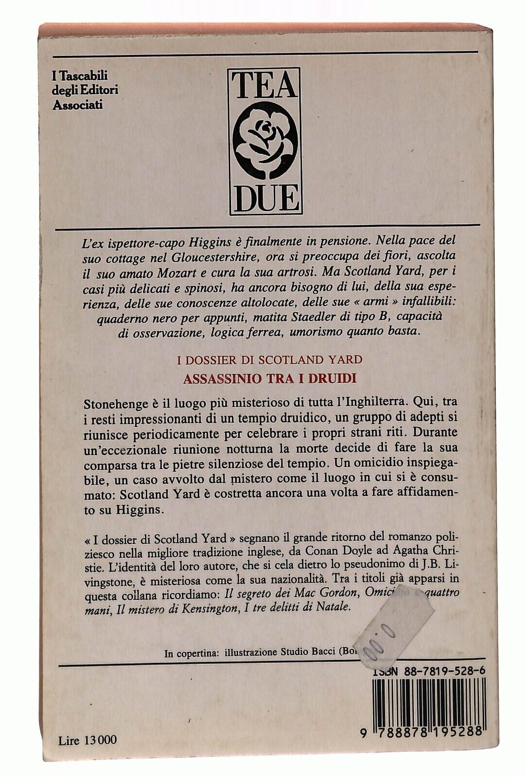 EBOND Assassinio Tra i Druidi J.b. Livingstone Ed. Tea 1994 Libro LI033058