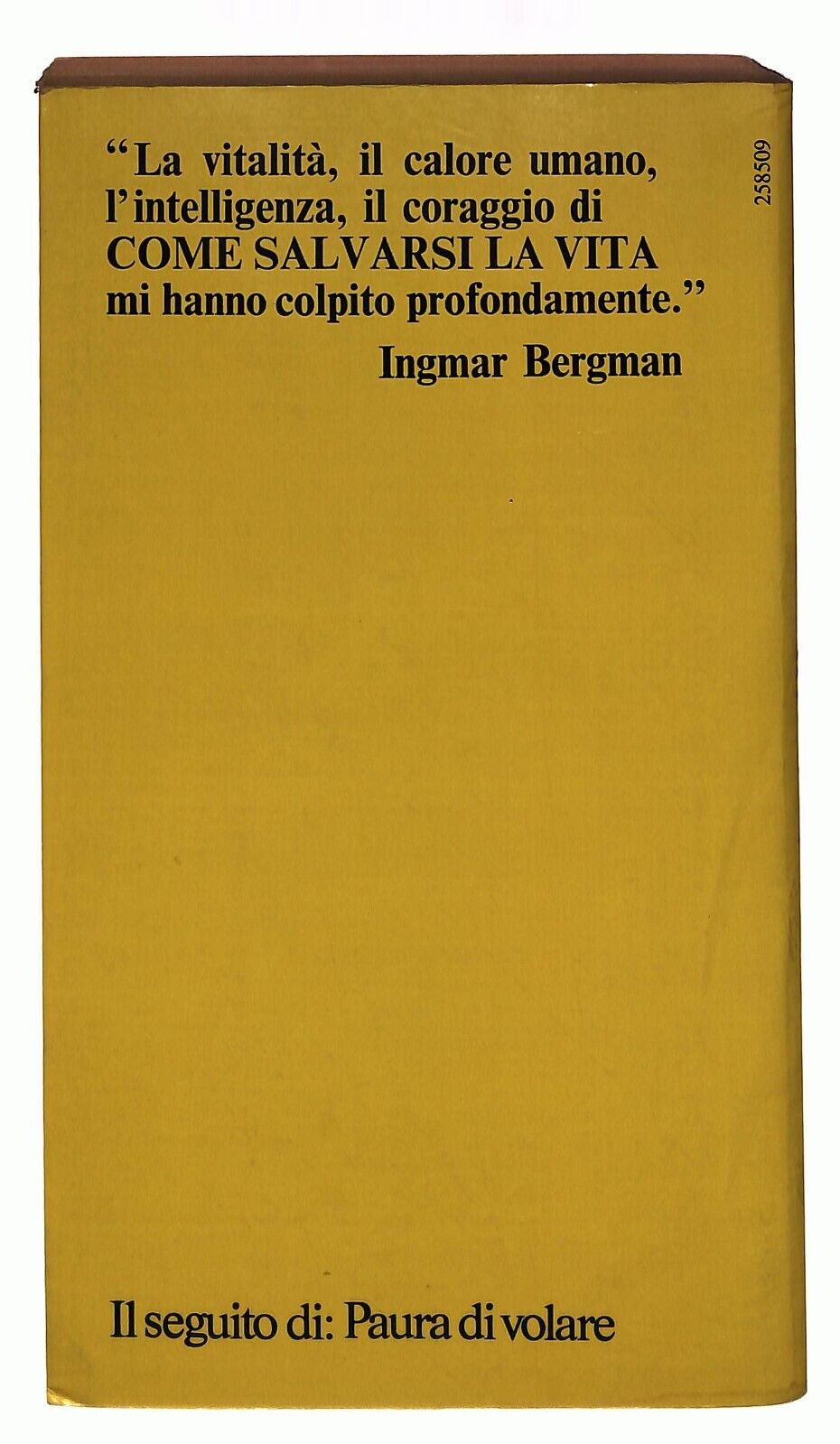 EBOND Come Salvarsi La Vita - Erica Jong Bompiani 1977 Libro LI033107