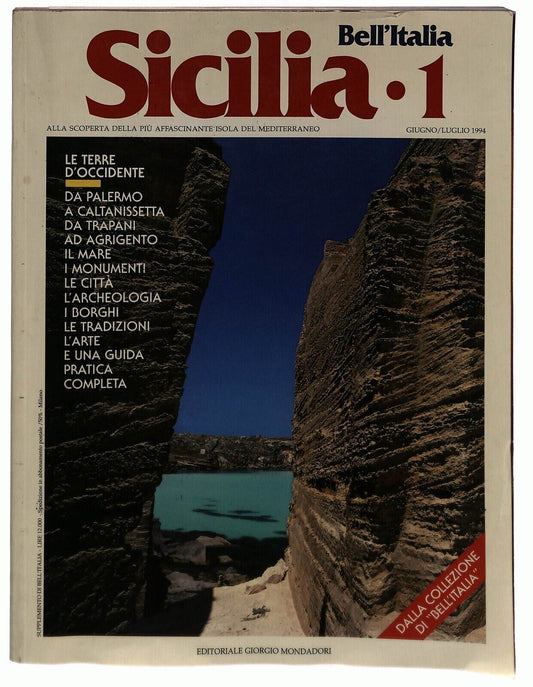 EBOND Bell'italia Sicilia 1 Giugno Luglio 1994 Libro LI033707