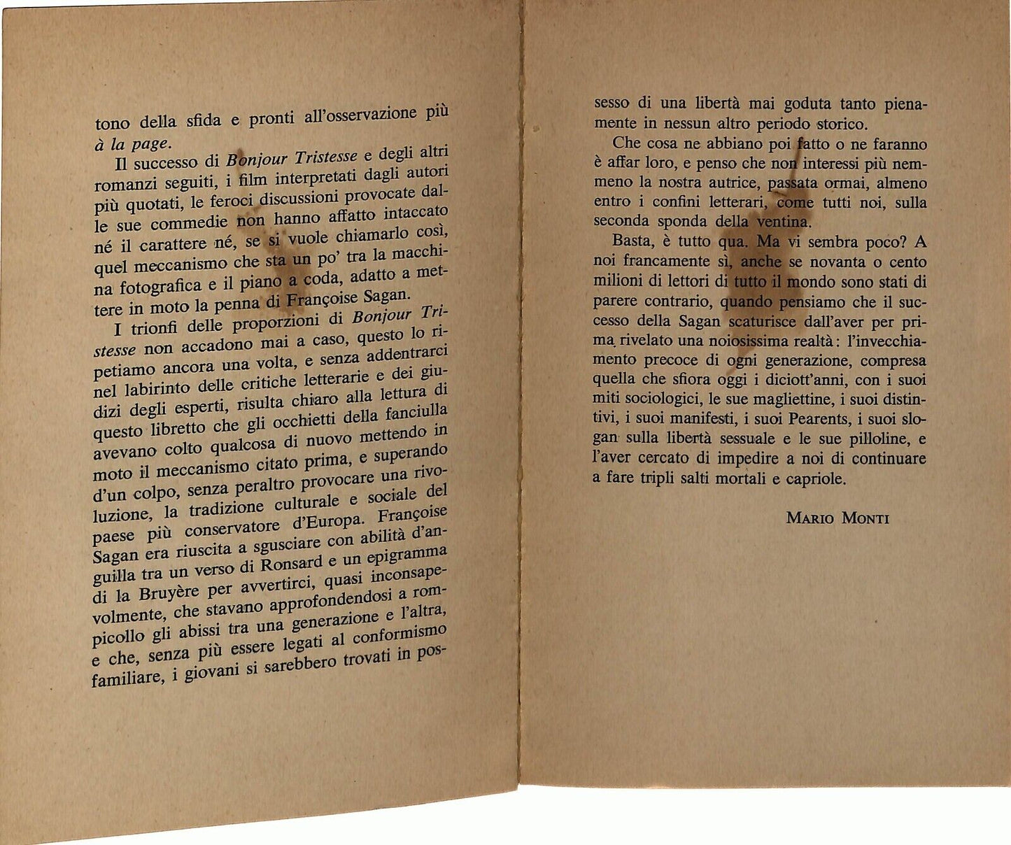 EBOND Bonjour Tristesse Francois Sagan Longanesi 1968 Libro LI033814