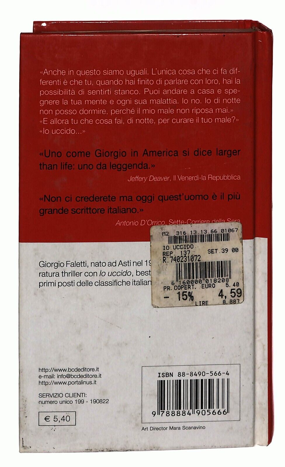 EBOND Io Uccido Giorgio Faletti Baldini Castoldi 2004 Libro LI033816