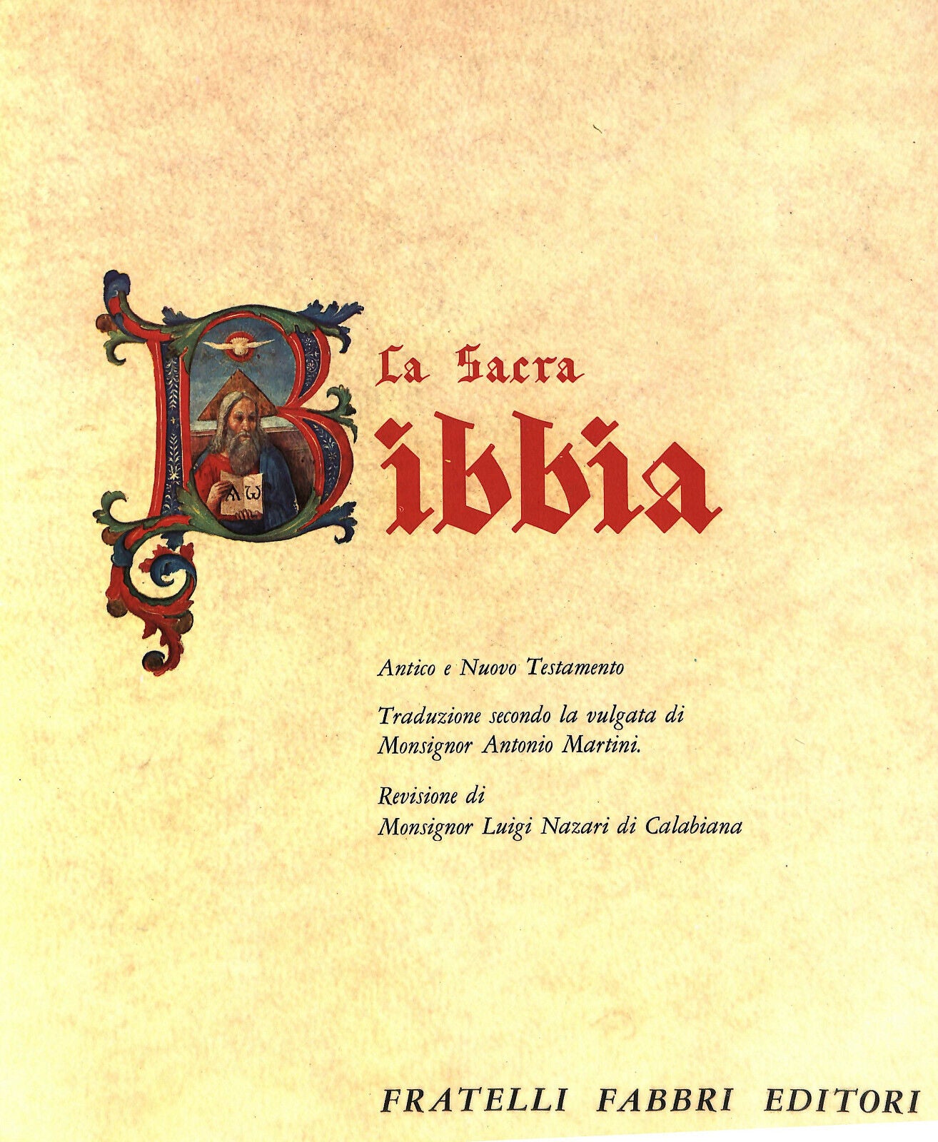 EBOND La Sacra Bibbia Vol I Fabbri Editore 1964 Libro LI033981