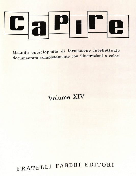 EBOND Capire Grande Enciclopedia Vol Xiv Fabbri Editore Libro LI034033