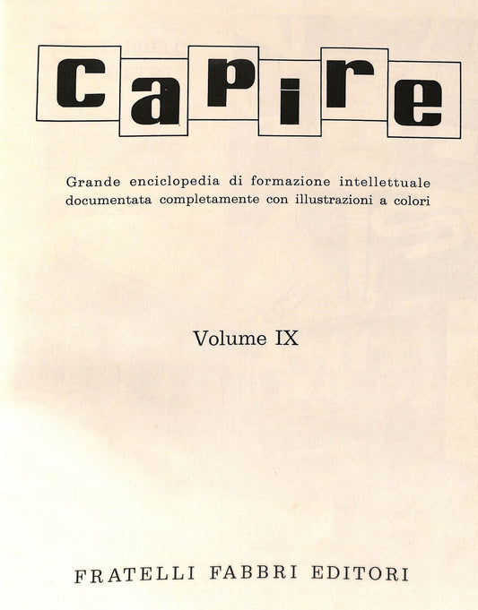 EBOND Capire Grande Enciclopedia Vol Ix Fabbri Editore Libro LI034201