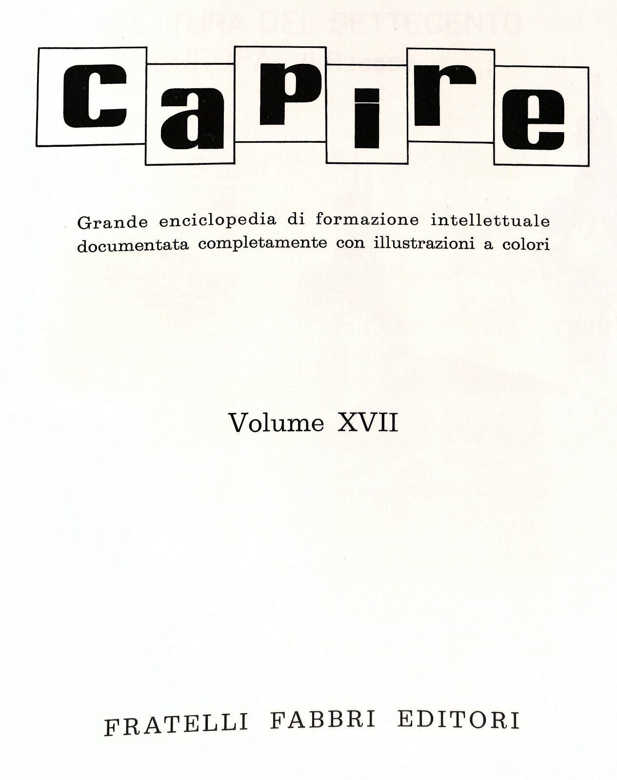 EBOND Capire Grande Enciclopedia Vol Xvii Fabbri Editore Libro LI034202