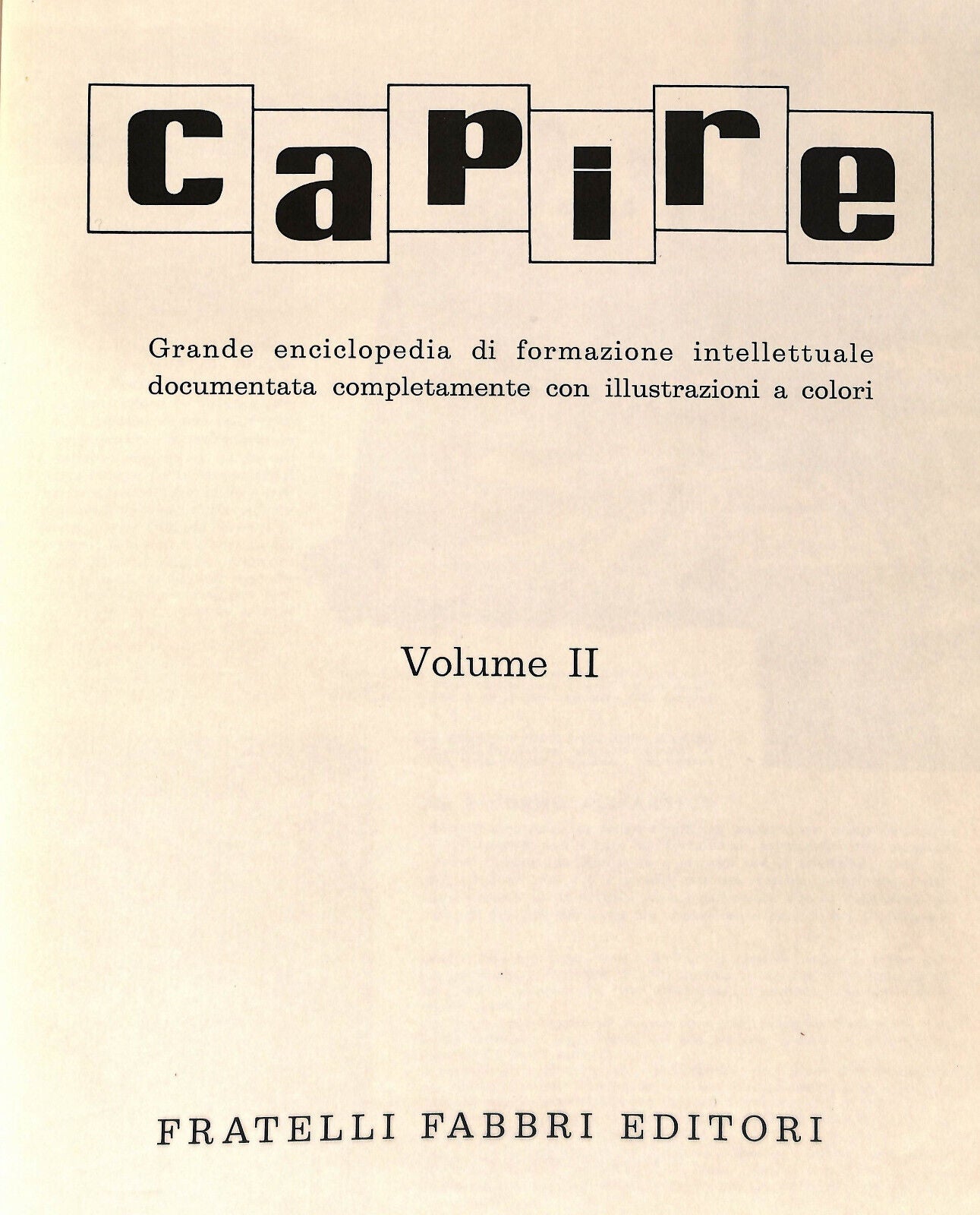 EBOND Capire Grande Enciclopedia Vol Ii Fabbri Editore Libro LI034207