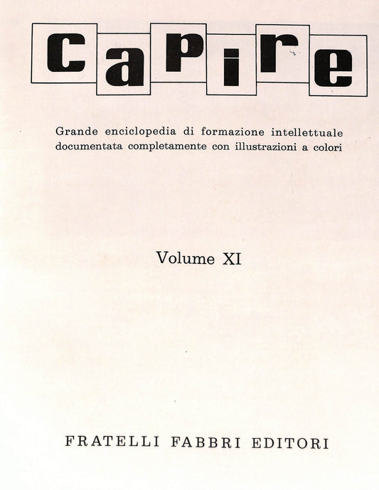 EBOND Capire Grande Enciclopedia Vol Xi Fabbri Editore Libro LI034231